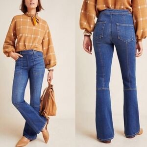 ANTHROPOLOGIE | PILCRO High-Rise‎ Patch Pocket BootCut Flare Jeans Women's SZ 28
